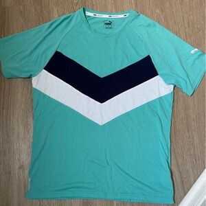 Puma Teal and Navy Short Sleeve Tee